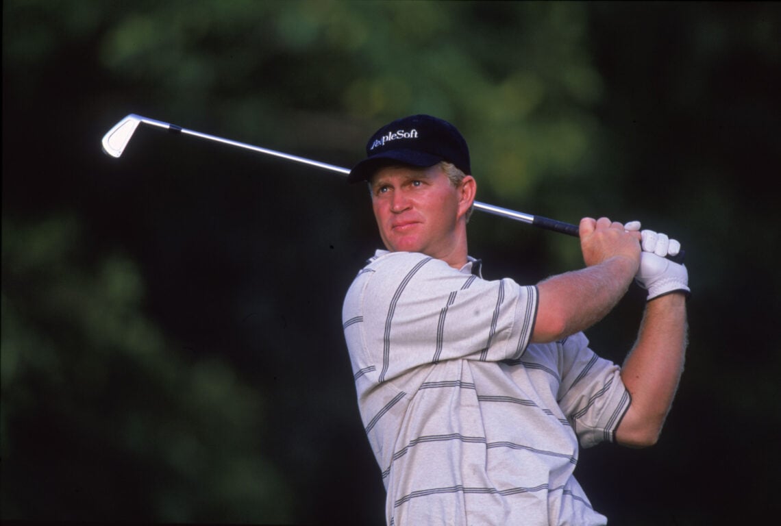 Gary Nicklaus hits an approach shot during the 2000 Doral Open