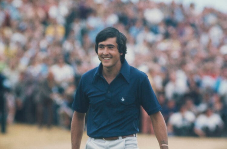 Seve Ballesteros during the final round of the 1976 Open Championship at Royal Birkdale