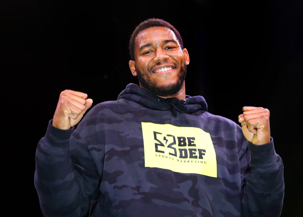 Michael Hunter during an open workout