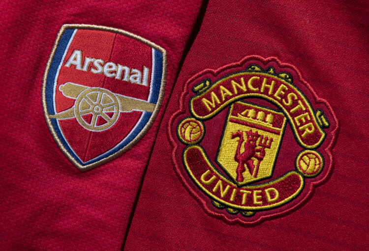 Manchester United and Arsenal Club Crests