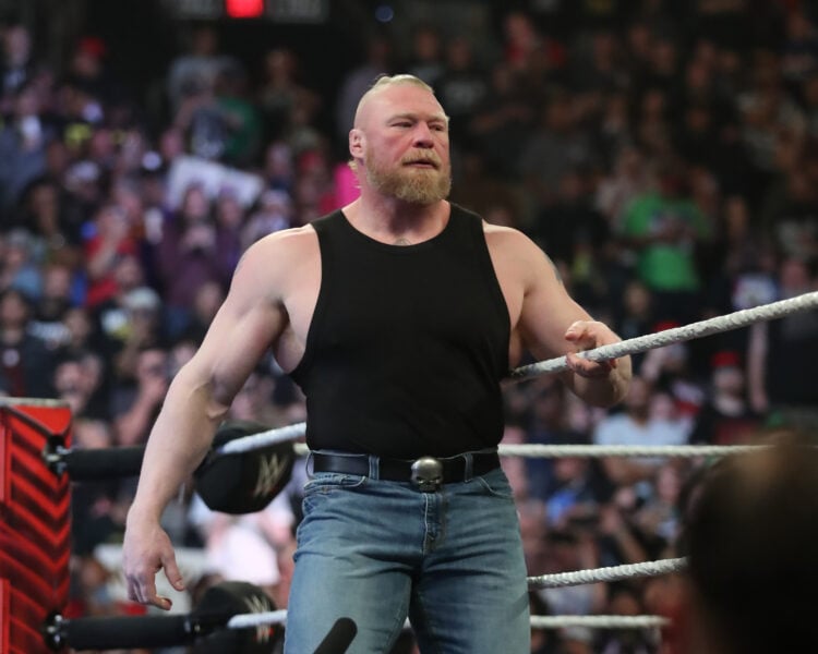 Brock Lesnar appearing on WWE Raw in Phoenix, Arizona in 2023
