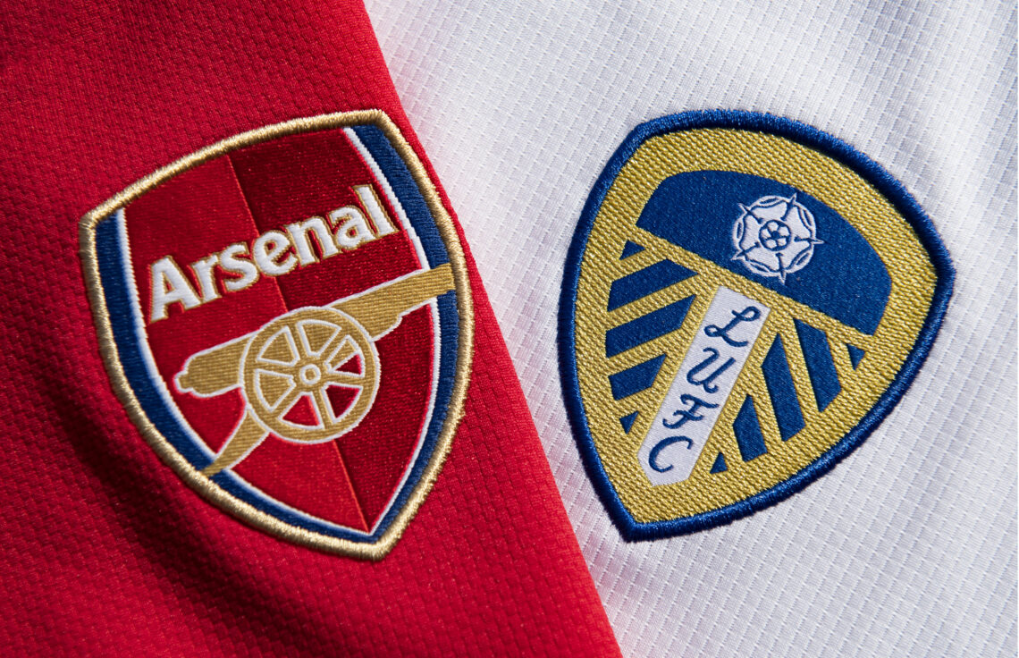 The Arsenal and Leeds United Club Badges