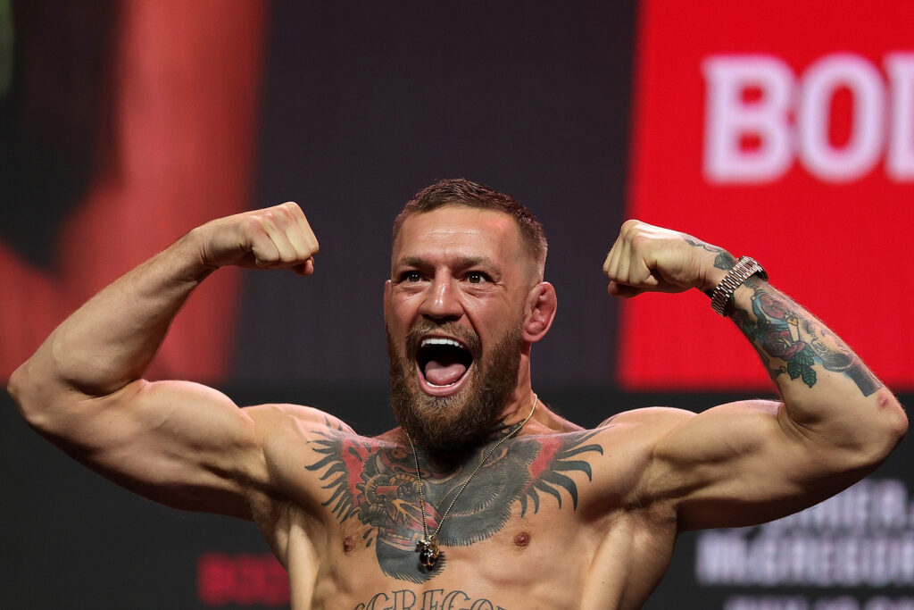 Conor McGregor at the UFC 264 Weigh-in in Las Vegas
