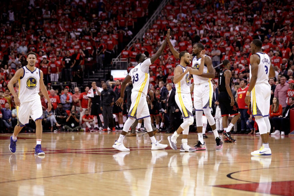 The Golden State Warriors' famous "Death Lineup" that led them to two championships in 2017 and 2018.