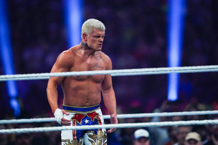 Cody Rhodes in his WWE Championship match against Kevin Owens at the Royal Rumble