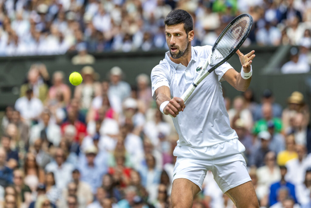 Novak Djokovic at the Wimbledon 2023 final