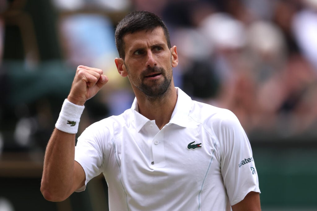 Novak Djokovic at Wimbledon in 2024