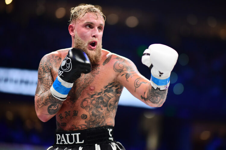 Jake Paul during his fight with Mike Perry