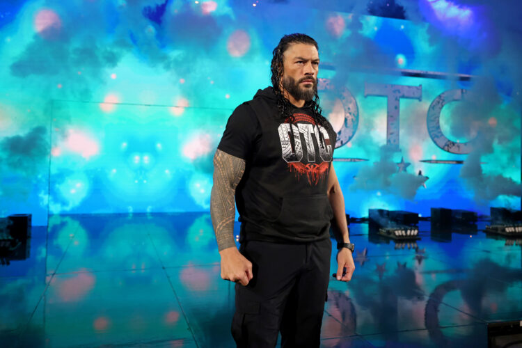Roman Reigns making his entrance on WWE SmackDown
