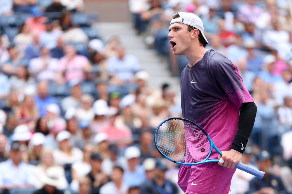 Jack Draper playing at the 2024 US Open