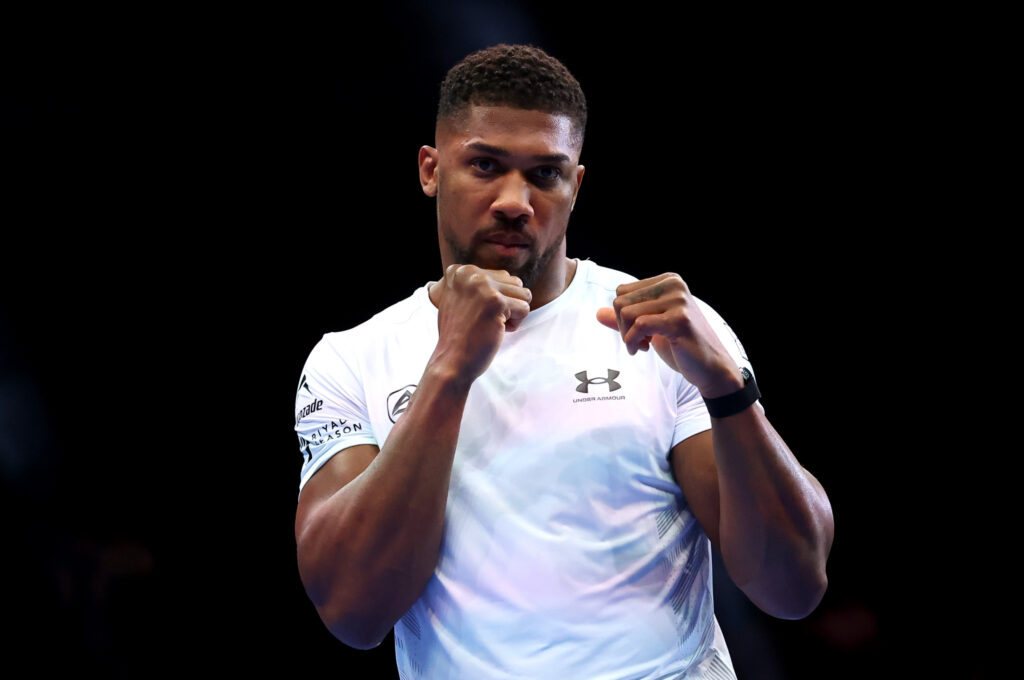 Anthony Joshua trains ahead of the IBF World Heavyweight Title fight against Daniel Dubois