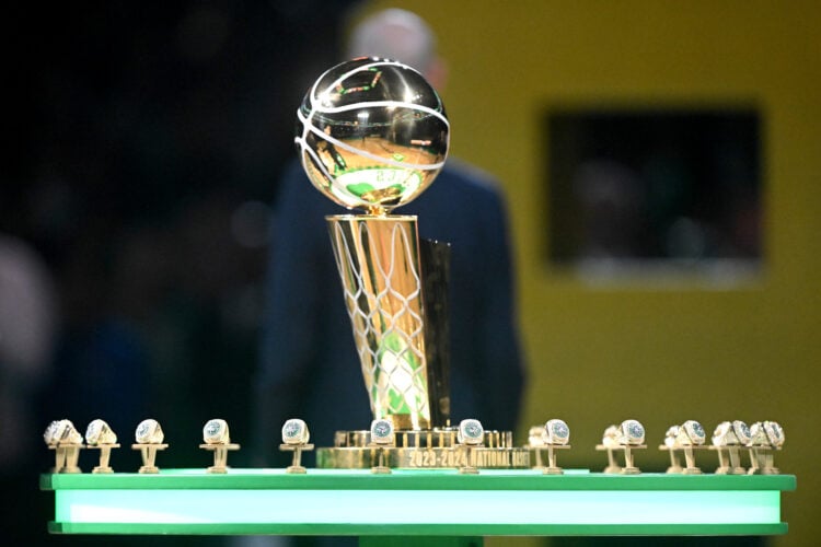 Close up photo of the Larry O'Brien Championship Trophy