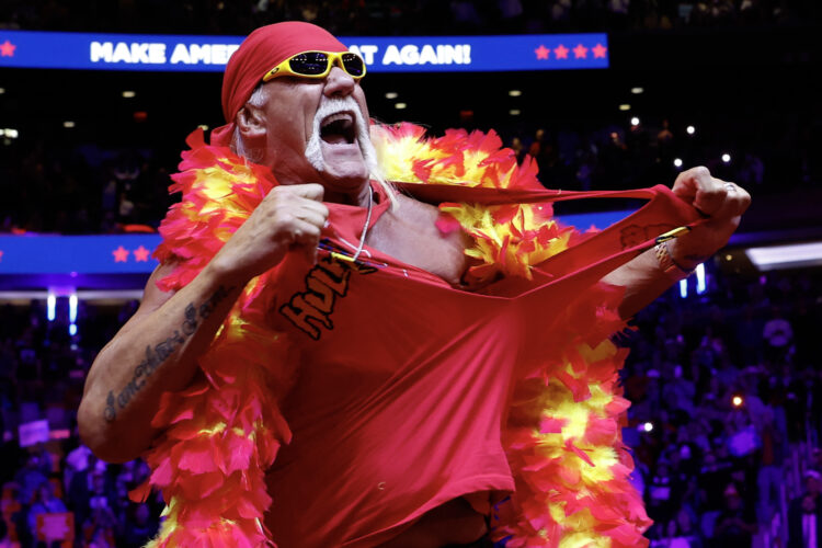 Hulk Hogan at a Donald Trump Campaign Rally at Madison Square Garden In NYC