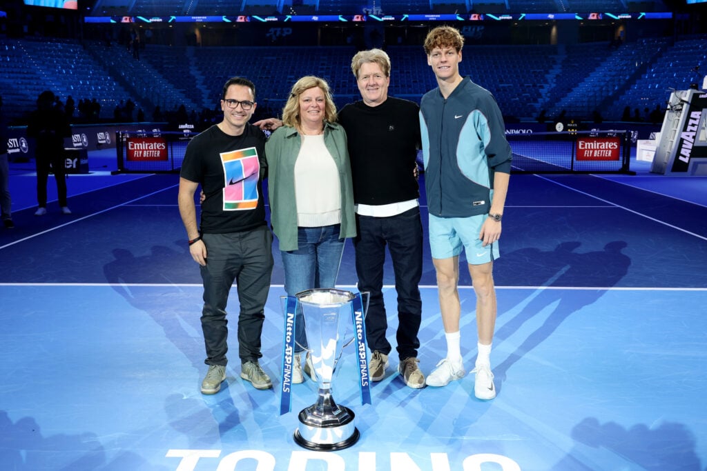 Jannik Sinner with his family at the ATP Tour Finals in 2024