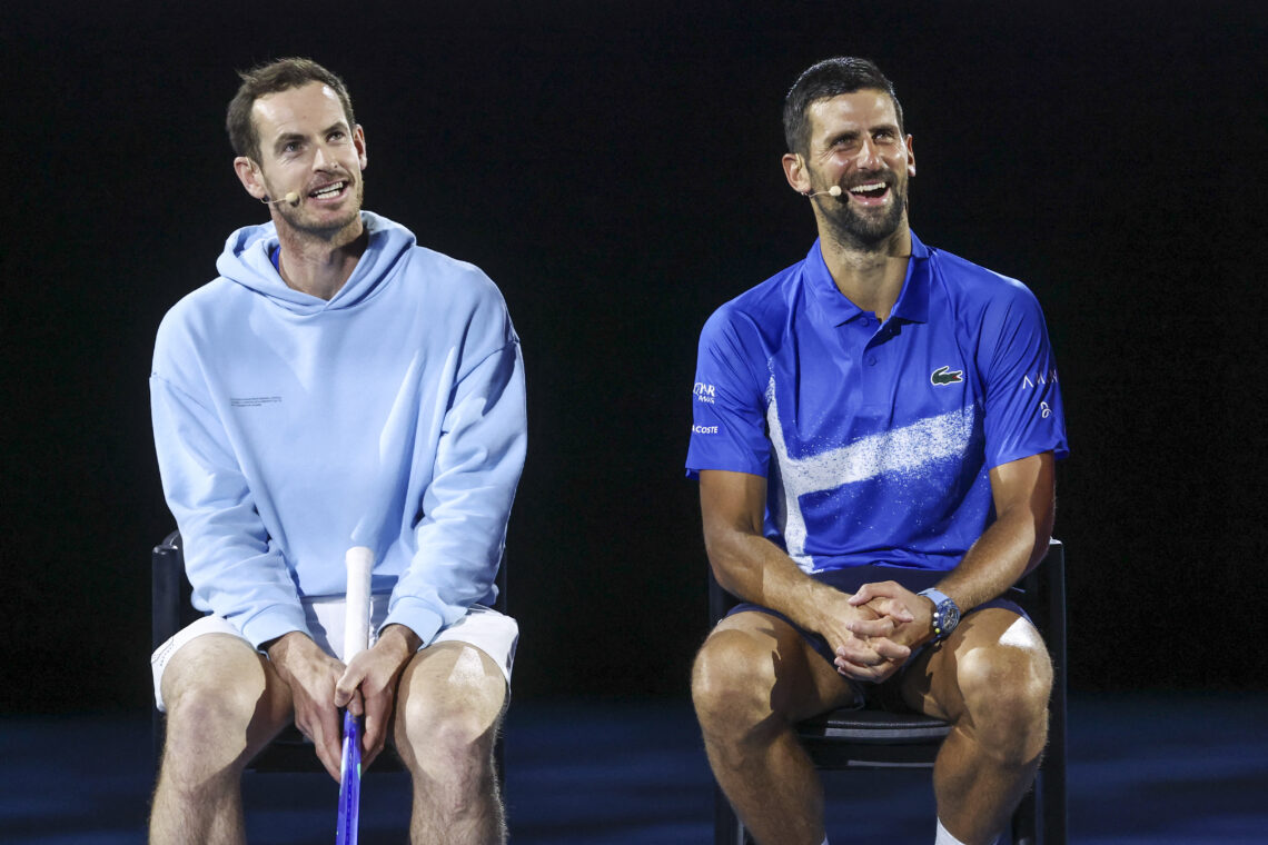 Novak Djokovic and Andy Murray at the Australian Open in 2025