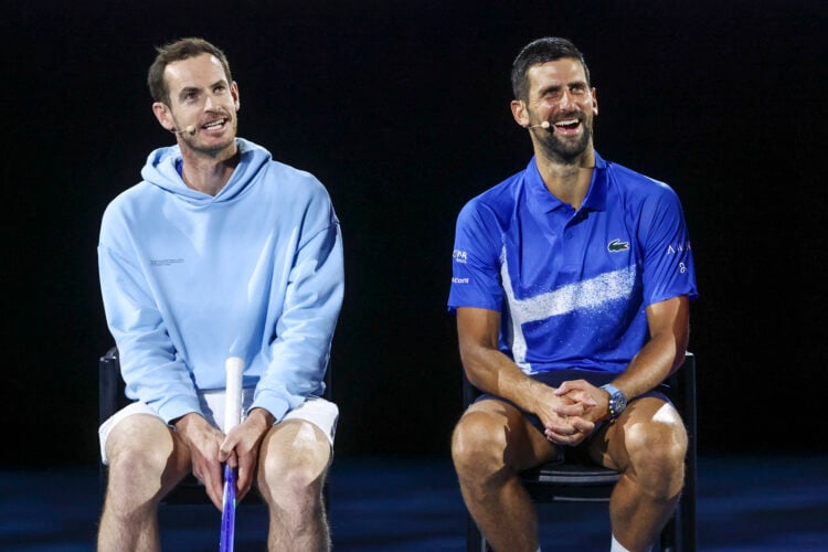 Novak Djokovic and Andy Murray at the Australian Open in 2025
