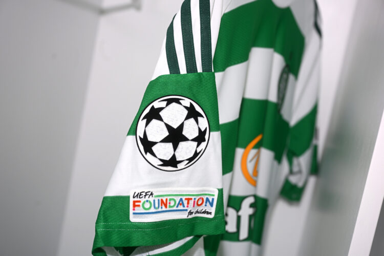 A Celtic shirt with the Champions League logo from Celtic FC v FC Bayern München