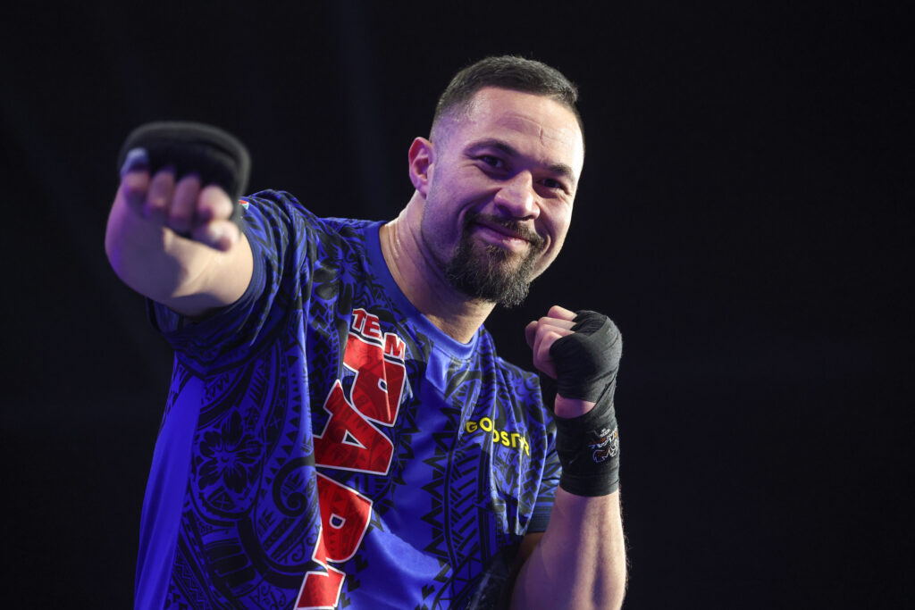 Joseph Parker smiles during open workout