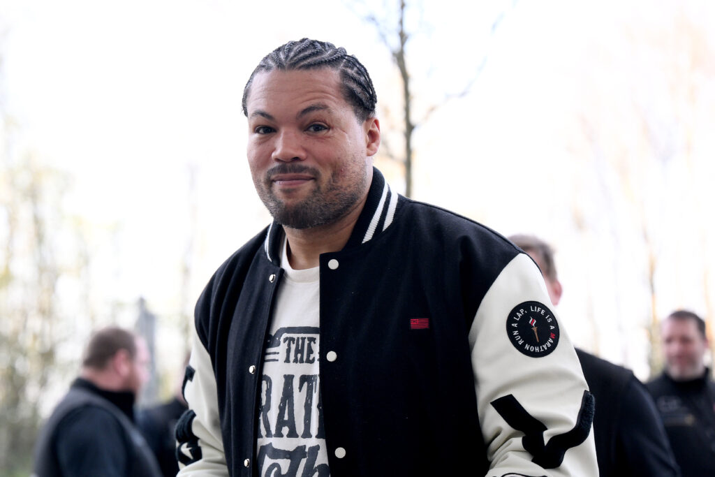 Joe Joyce arrives at the Manchester Arena before his fight with Filip Hrgovic