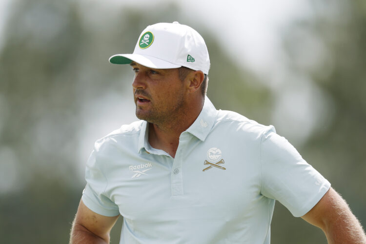 Bryson DeChambeau of the United States with hands on hips