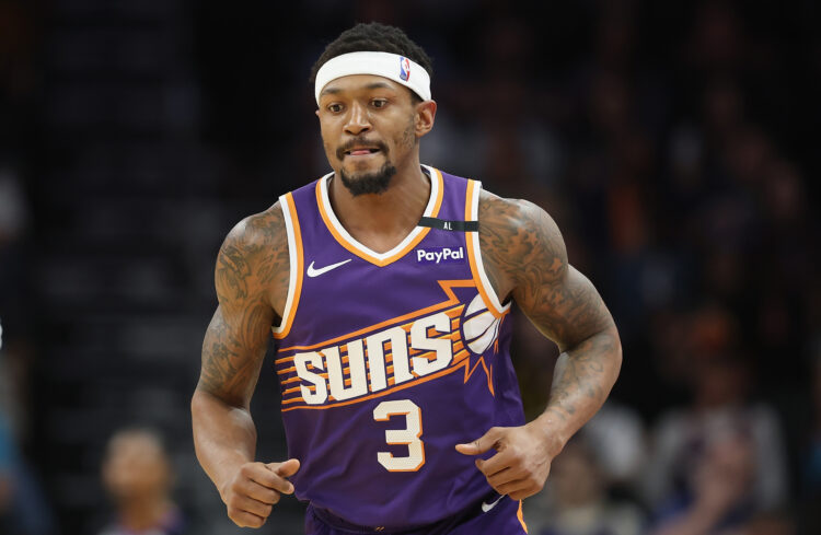 Bradley Beal #3 of the Phoenix Suns during the NBA game