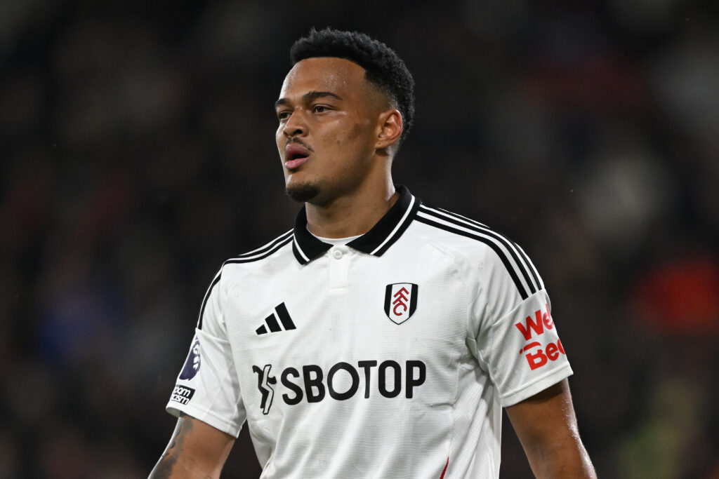 Rodrigo Muniz looks on during a Fulham match