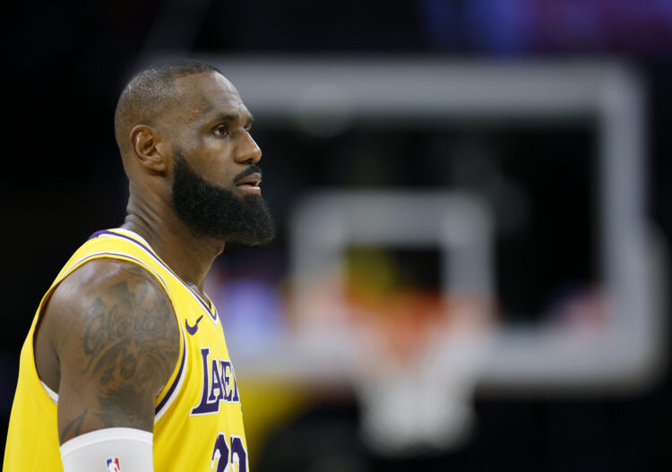 LeBron James of the Los Angeles Lakers during a 103-96 loss to the Minnesota Timberwolves.