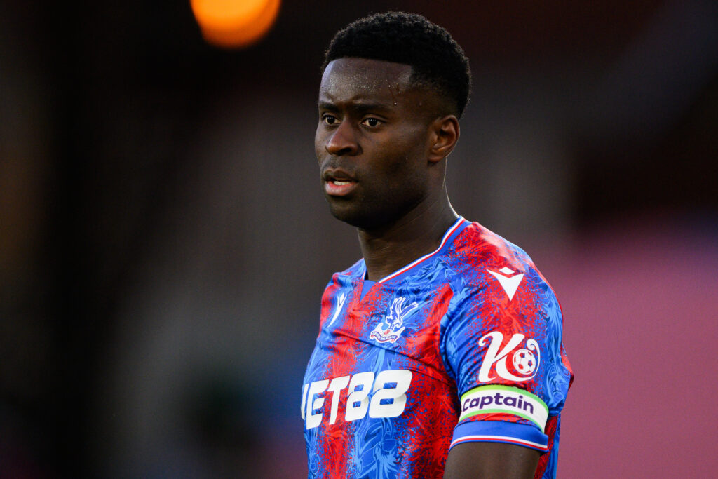Marc Guehi of Crystal Palace looks on during the Premier League match between Crystal Palace and Nottingham Forest.