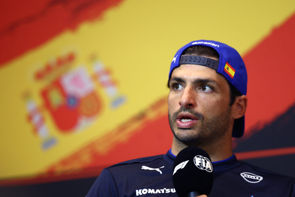 Carlos Sainz of Spain and Williams speaks