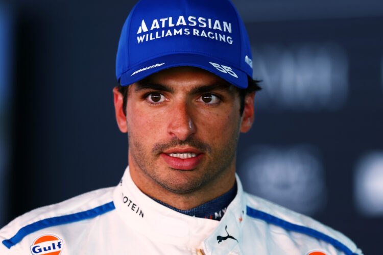 Carlos Sainz of Spain and Williams looks on during practice ahead of the F1 Grand Prix of Spain at Circuit de Barcelona-Catalunya on May 30, 2025 i...