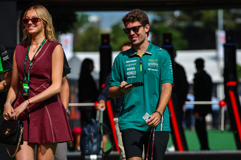 Felipe Drugovich walks into the paddock during the F1 Grand Prix of Spain