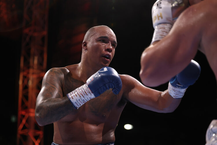 Fabio Wardley during his fight with Justis Huni