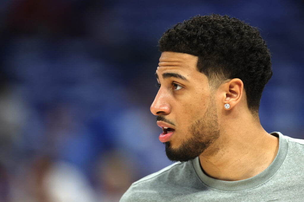 Indiana Pacers' Tyrese Haliburton at the pre-game shootaround ahead of Game 2 of the NBA Finals.