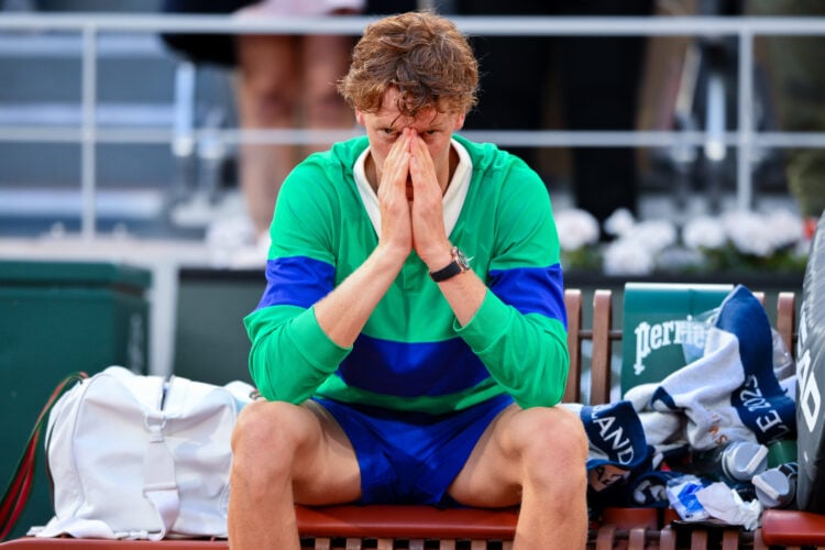 Jannik Sinner at the Roland Garros final 2025