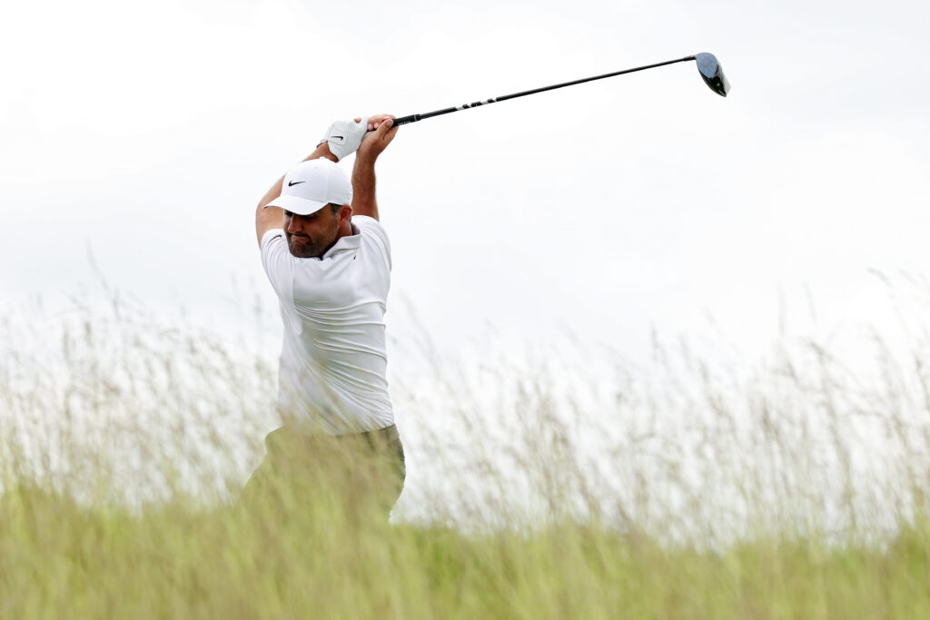 Scottie Scheffler practicing at Oakmont Country Club ahead of the US Open