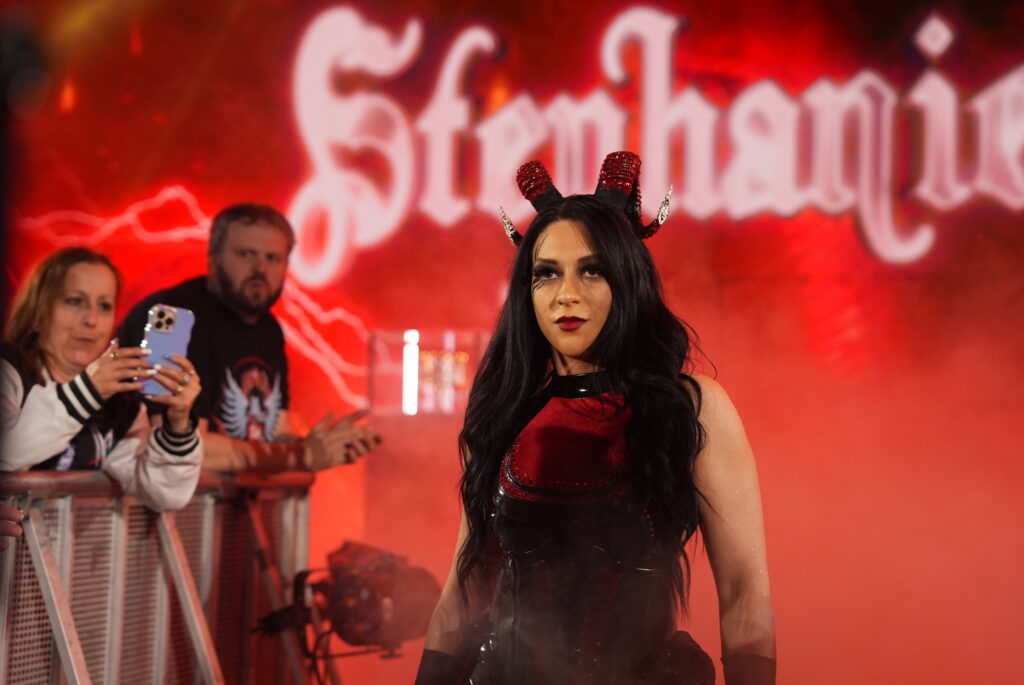 Stephanie Vaquer making her entrance on WWE Monday Night RAW