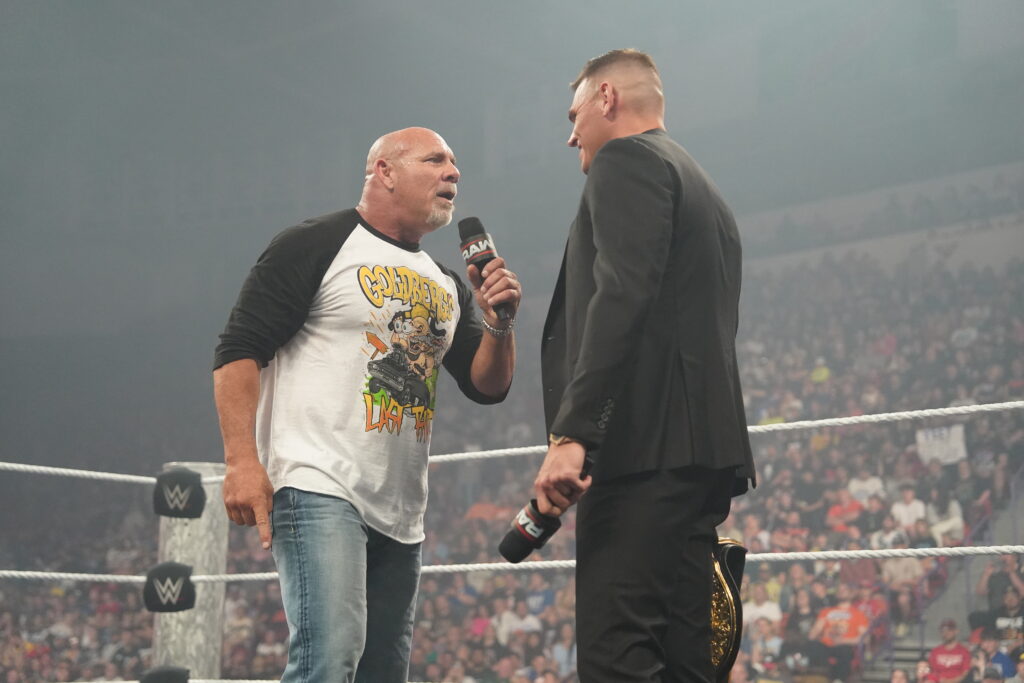 Goldberg setting up his retirement match with Gunther on WWE's Monday Night RAW