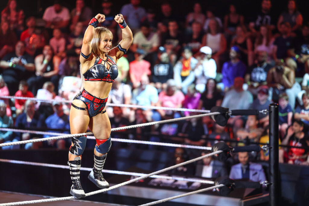 Jordynne Grace entering the ring during WWE NXT