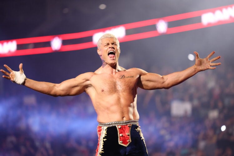 Cody Rhodes entering the ring on WWE Monday Night RAW in Columbus, Ohio