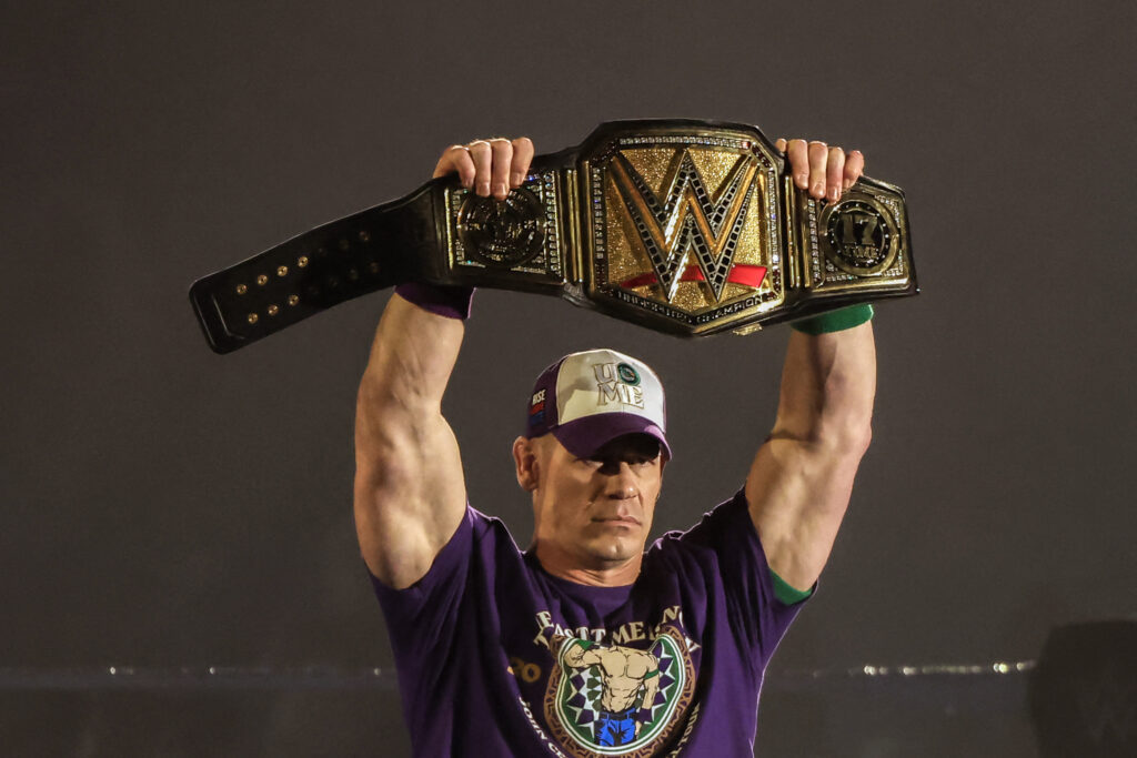 John Cena at WWE's Night of Champions ahead of his match with CM Punk in 2025