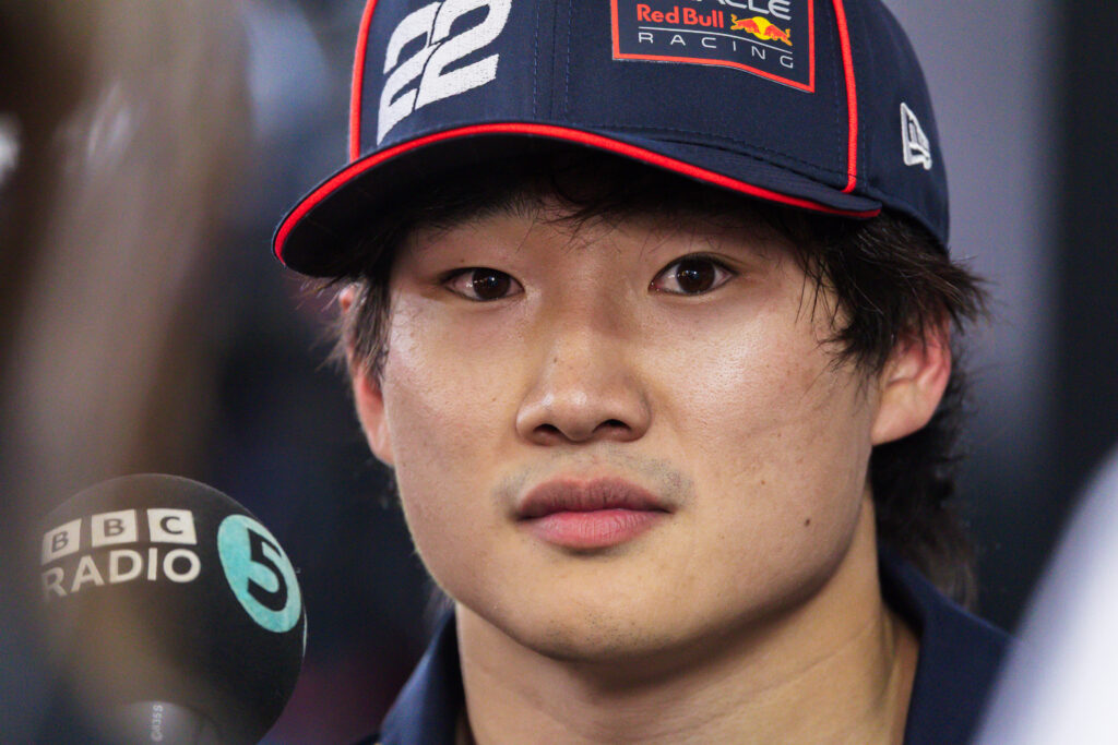 Red Bull's Yuki Tsunoda speaks to the media during the Austrian Grand Prix weekend.