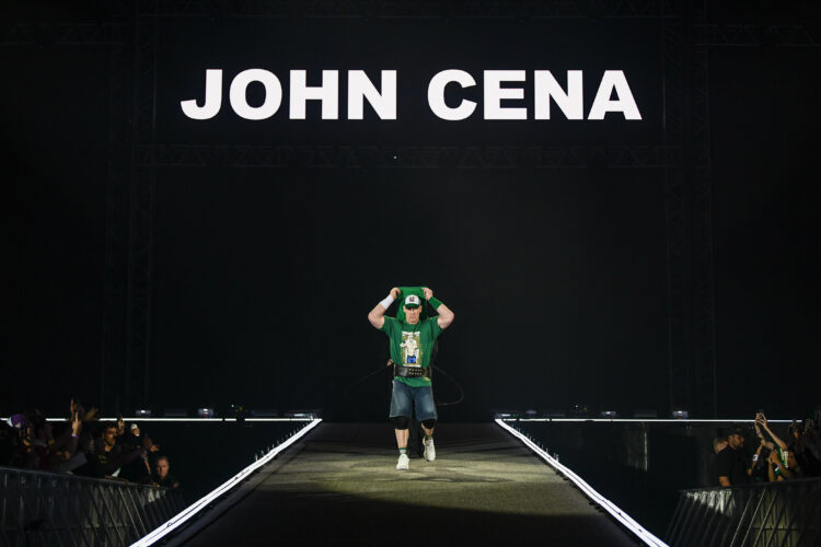 John Cena making his entrance for his match with CM Punk at WWE Night Of Champions