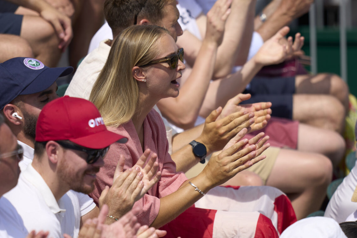Fans applaud during day one of The Championships Wimbledon 2025.