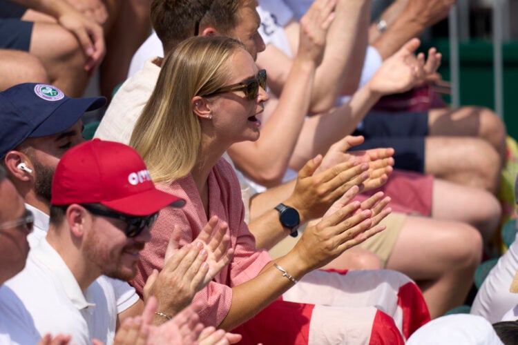 Fans applaud during day one of The Championships Wimbledon 2025.