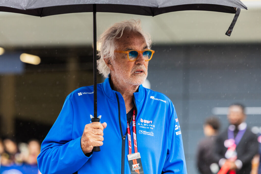 Flavio Briatore BWT Alpine F1 Team seen during the Formula One British Grand Prix