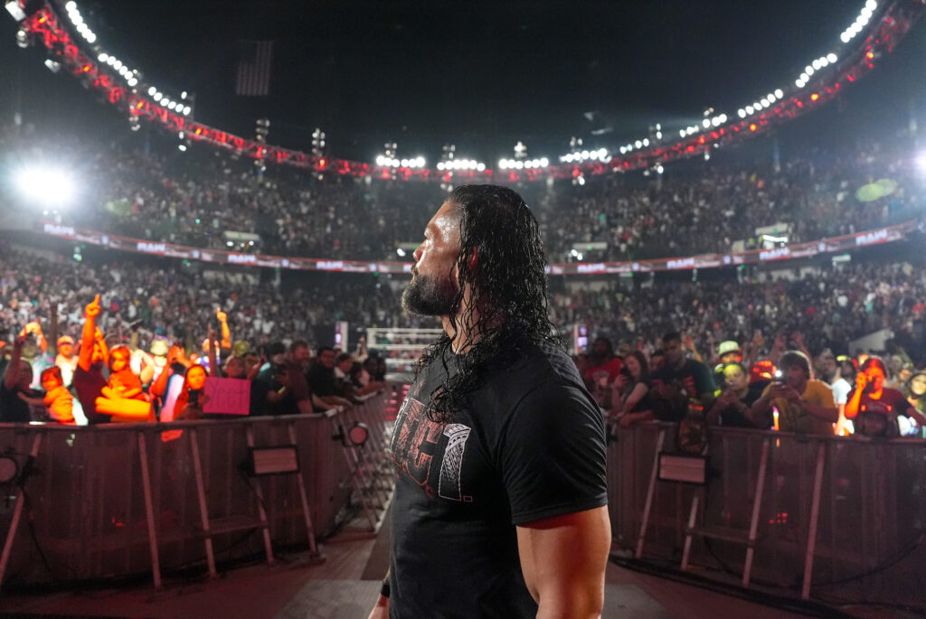Roman Reigns making his return to WWE Monday Night RAW