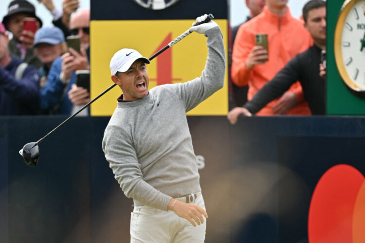 Rory McIlroy reacts during The Open Championship