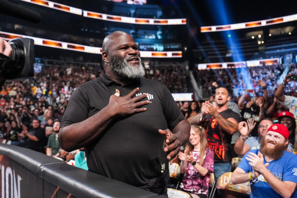 Mark Henry appearing ringside at WWE Evolution in 2025