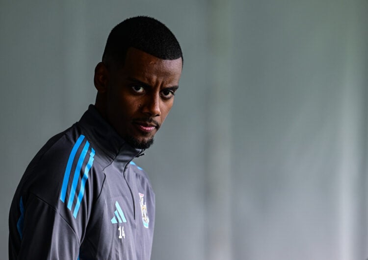 Alexander Isak looks on during Newcastle's pre-season training camp