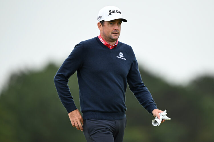 Keegan Bradley of the United States looks on